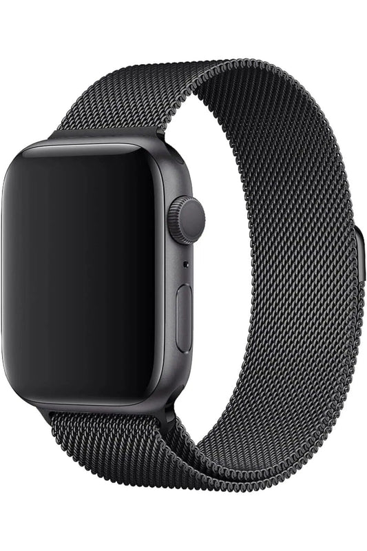 Apple Watch 41/40/38 Mm Series 10(42MM)/9/8/7/6/5/4/3/se Uyumlu Metal Kordon Siyah