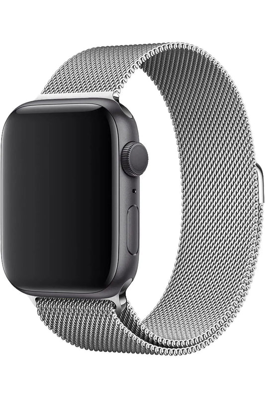 Apple Watch 41/40/38 Mm Series 10(42MM)/9/8/7/6/5/4/3/se Uyumlu Metal Kordon Gümüş