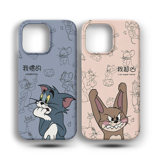 Tom Ve Jerry Couple Premium Telefon Kılıfı - 532-533