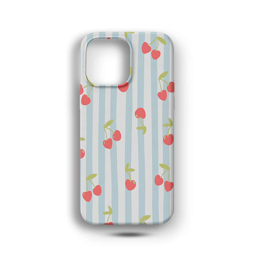 Cizgili Kiraz Premium Telefon Kılıfı - 511