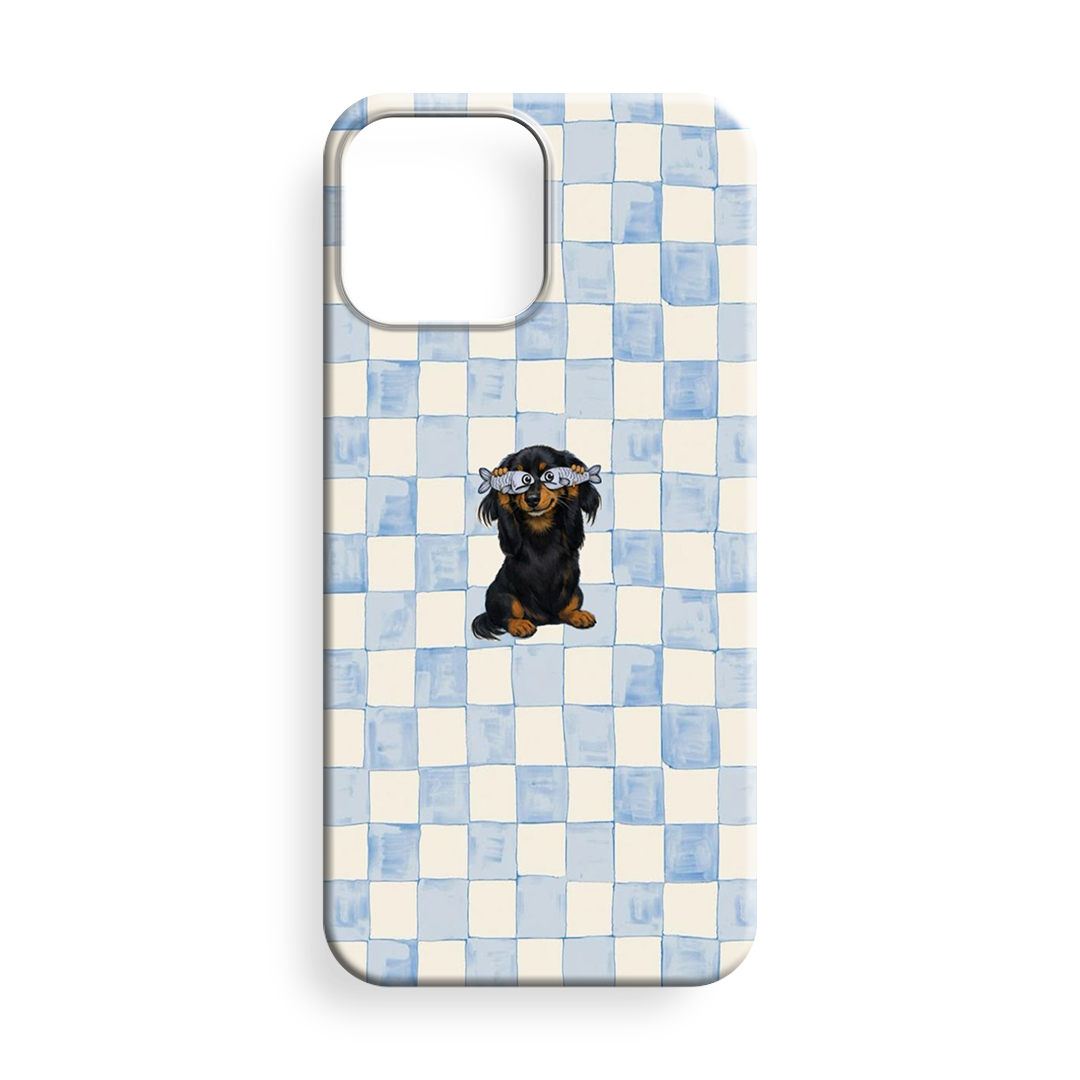 Balık Yakalayan Köpek Premium Telefon Kılıfı - 655