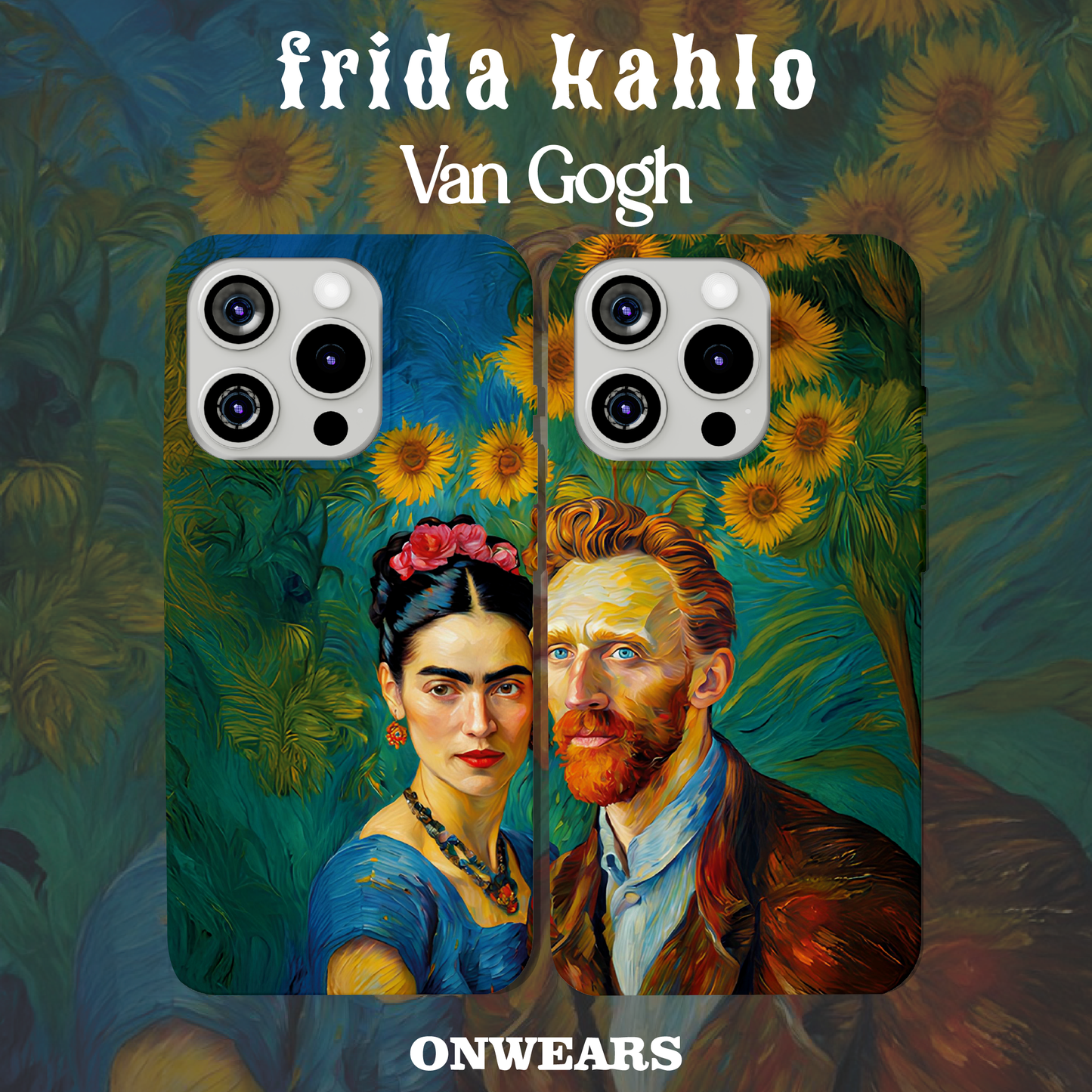 Frida Kaho ve Van Gogh Couple 425-424 Premium Telefon Kılıfı